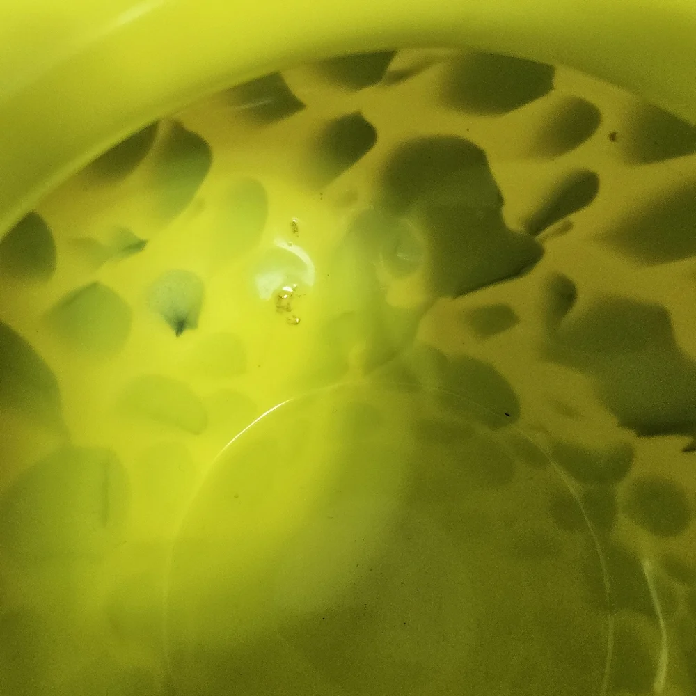 Hand Blown Art Glass Amber Leopard Tortoise Shell Vase Yellow Interior Decor - Picture 12 of 12